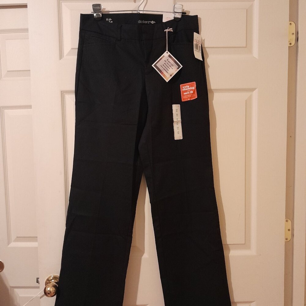dockers black metro trouser